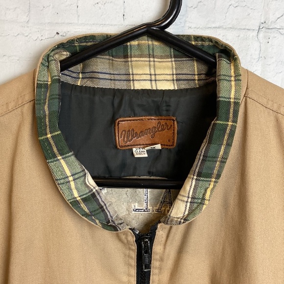 Wrangler Vintage 1996 Coat Hipster Jean Jacket 1X Flannel Eagle Grandpacore - Picture 7 of 15